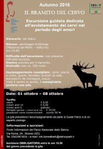 Locandina Bramito cervo 2016 - versante camuno SO